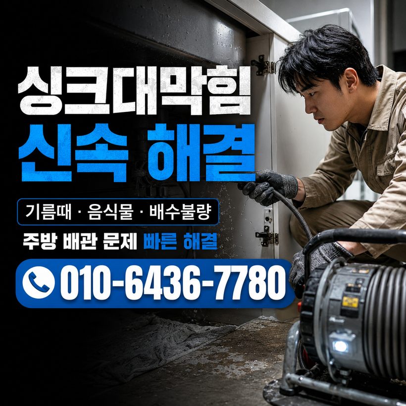 회화면 하수구막힘 빠른출동 1
