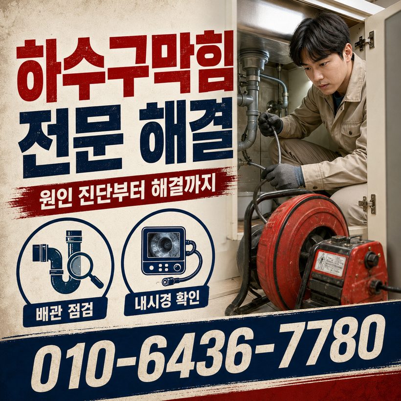 동해면 지역 하수구막힘 관련 이미지